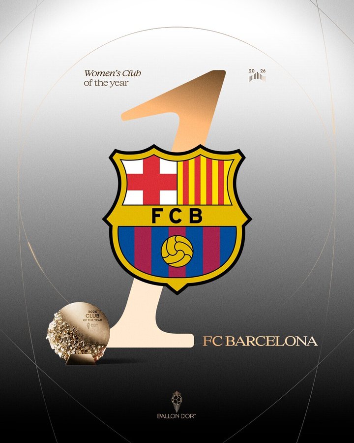 Le FC Barcelone sacré meilleure équipe féminine de l’année