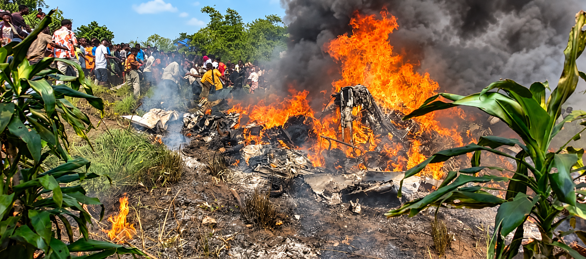 RDC : 13 morts dans le crash d’un avion à Kenge, dont de hauts responsables de la justice militaire